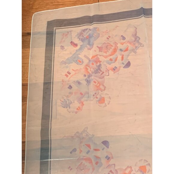 Vintage Itadi Abstract Print Sheer Scarf 29" x 29" - Picture 5 of 9
